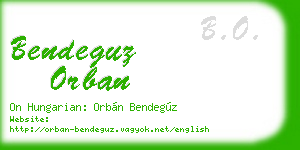 bendeguz orban business card