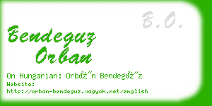 bendeguz orban business card